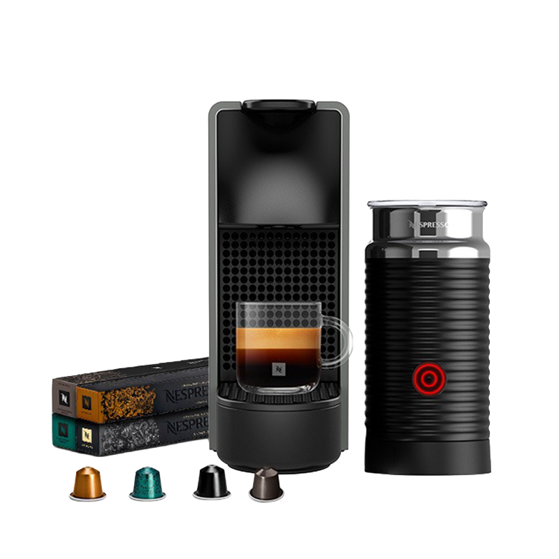 Essenza Mini + Aeroccino + 4 Coffee Sleeves
