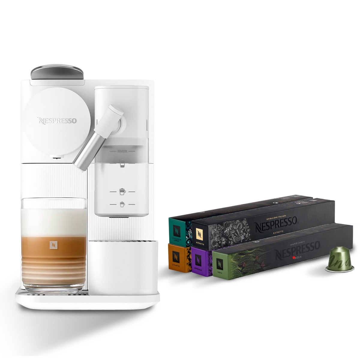 Lattissima One + 5 Coffee Sleeves Combo