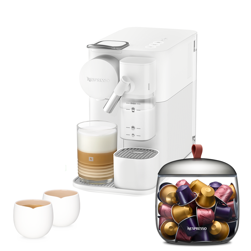 Lattissima One & Mia Dispenser & Origin Cups Bundle
