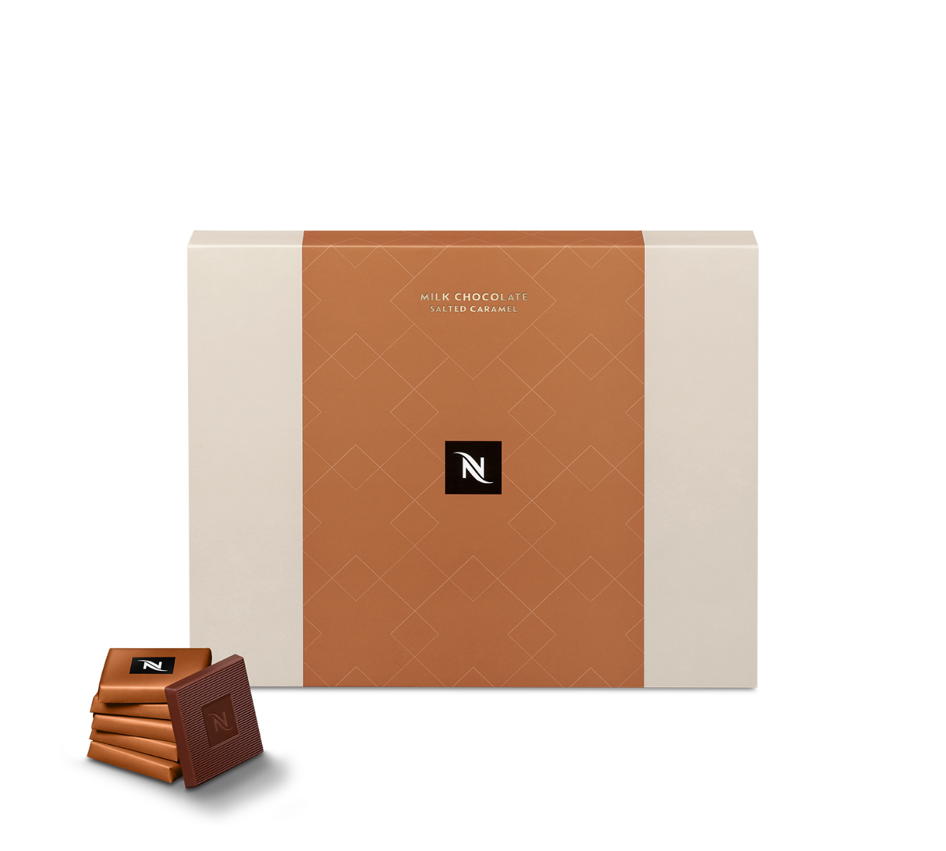 Milk Chocolate Squares with Salted Caramel