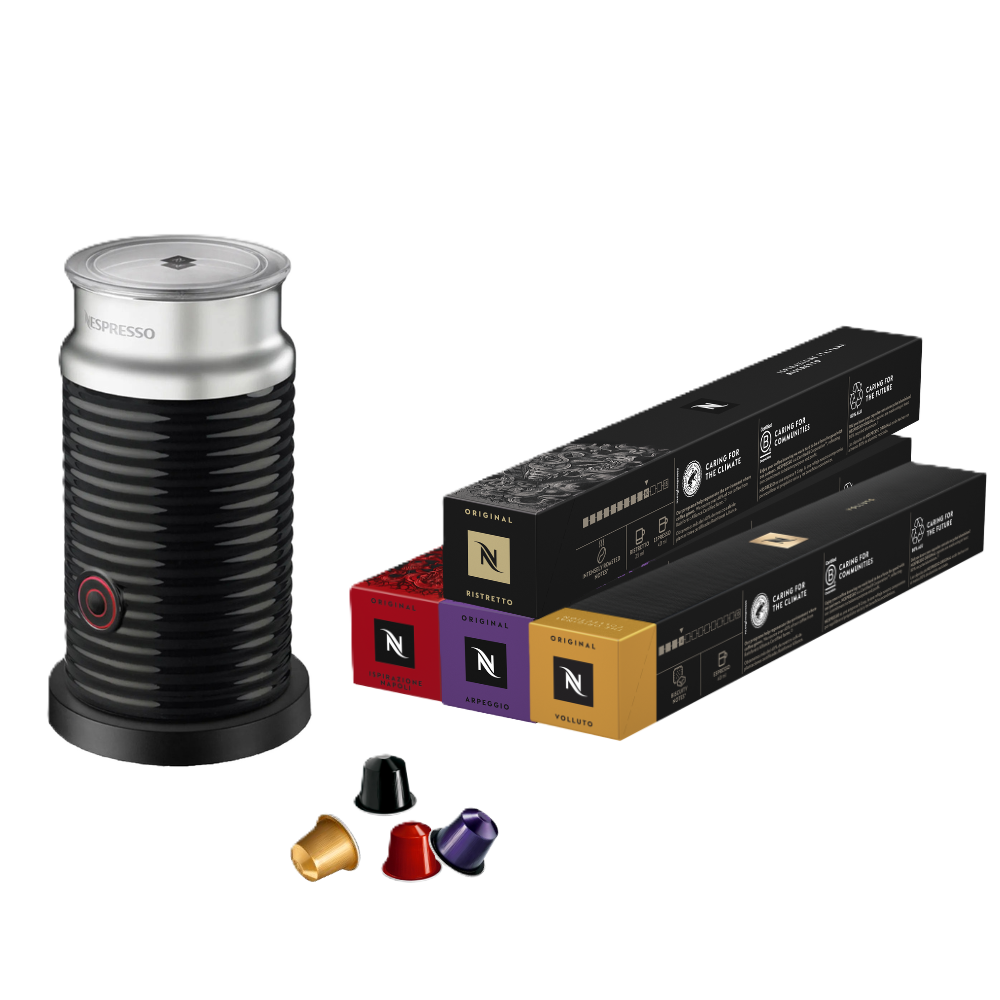 Pack Aeroccino noir + 40 Capsules 