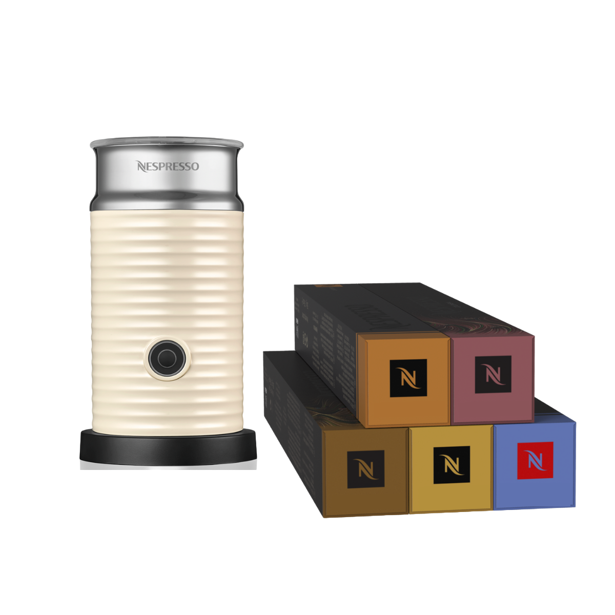 Pack Aeroccino Blanc + 40 Capsules 