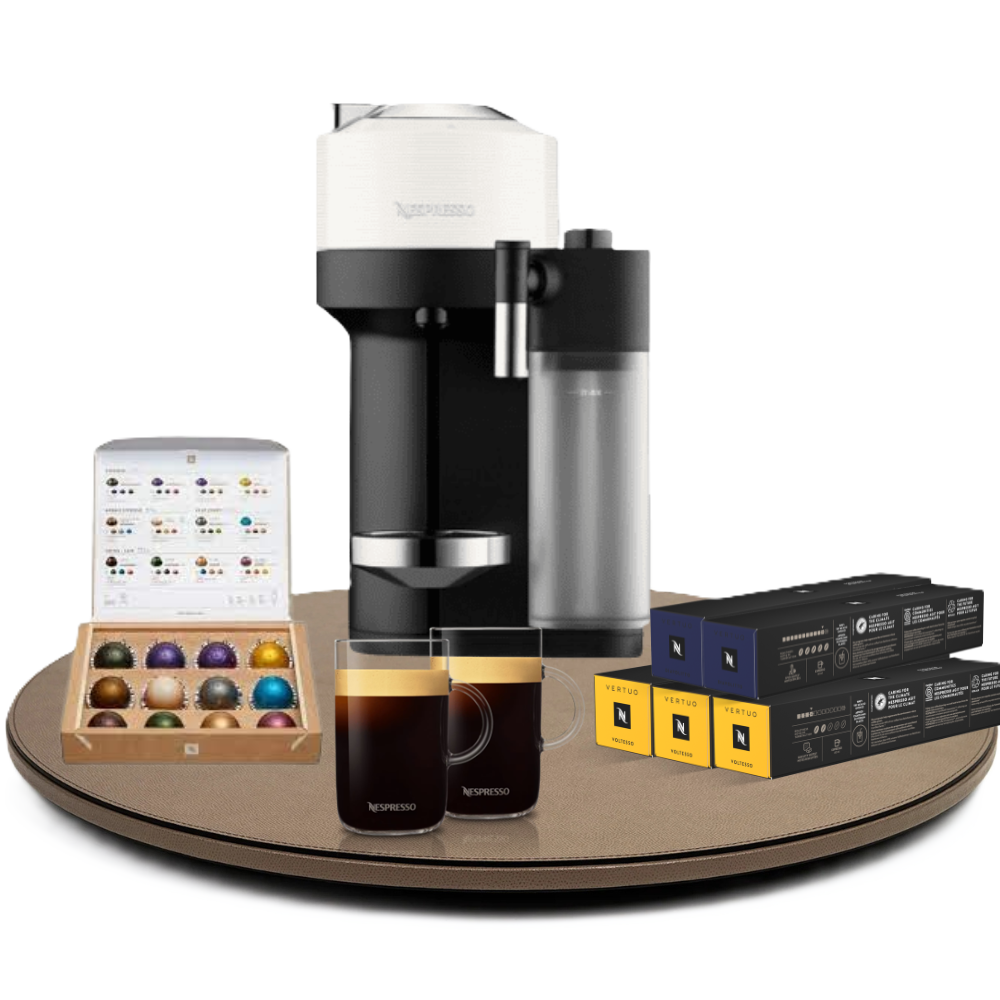 Pack Vertuo Lattissima + 2 Tasses Vertuo Mug + Assortiment de 50 capsules 