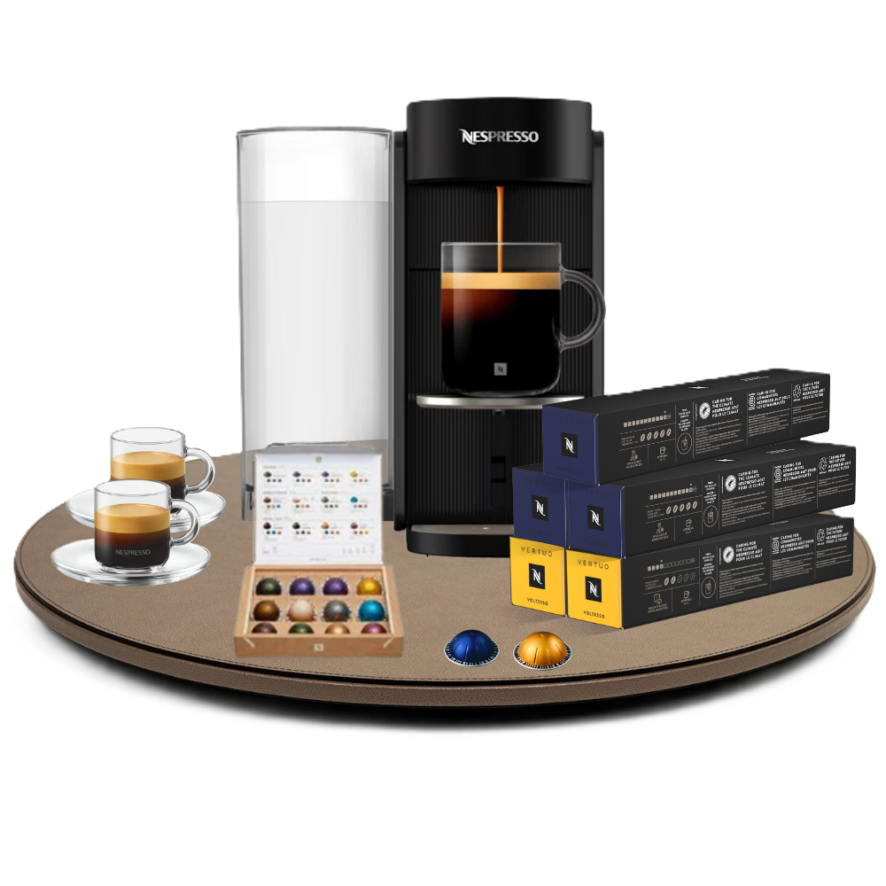 Pack Vertuo Up + 2 Tasses Vertuo Espresso + Assortiment de 50 capsules 