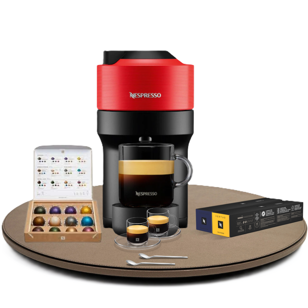 Pack Vertuo Pop + 2 Tasses Vertuo Espresso + Assortiment de 20 capsules 