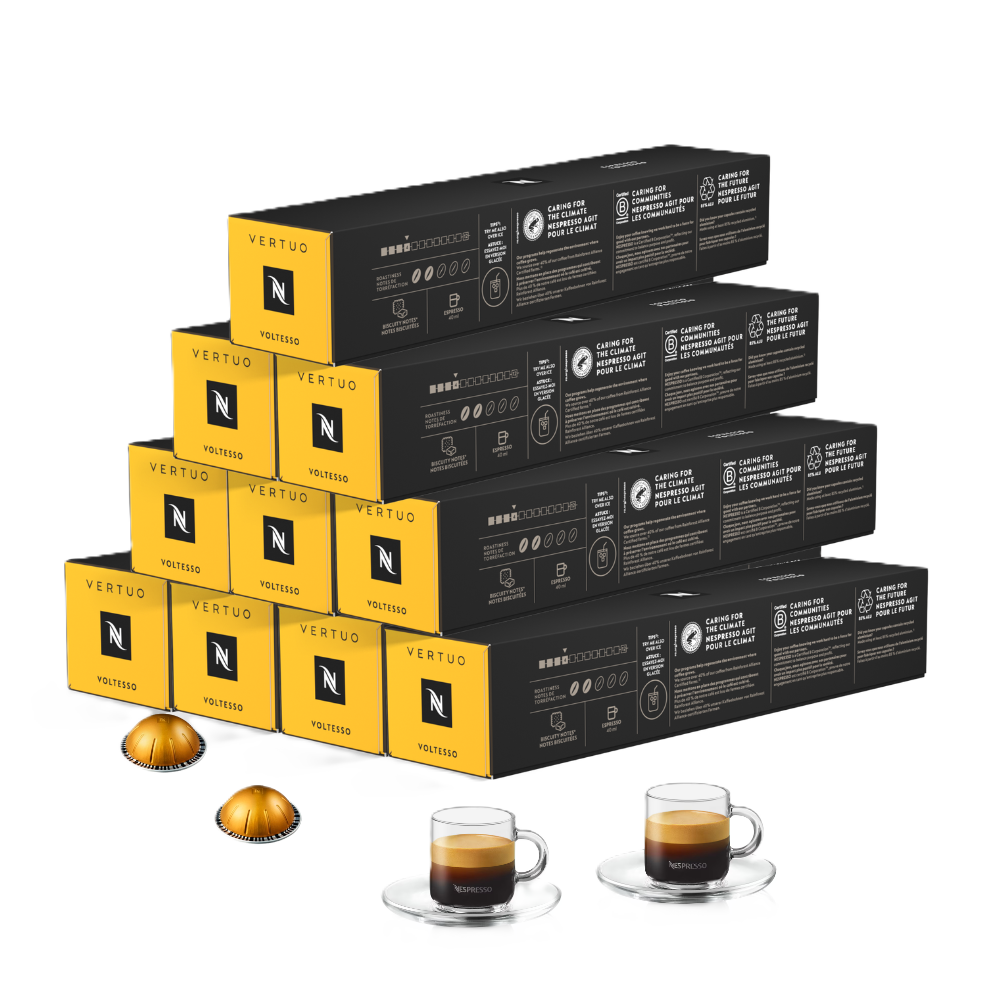 Pack Voltesso 100 capsules + 2 Tasses Espresso
