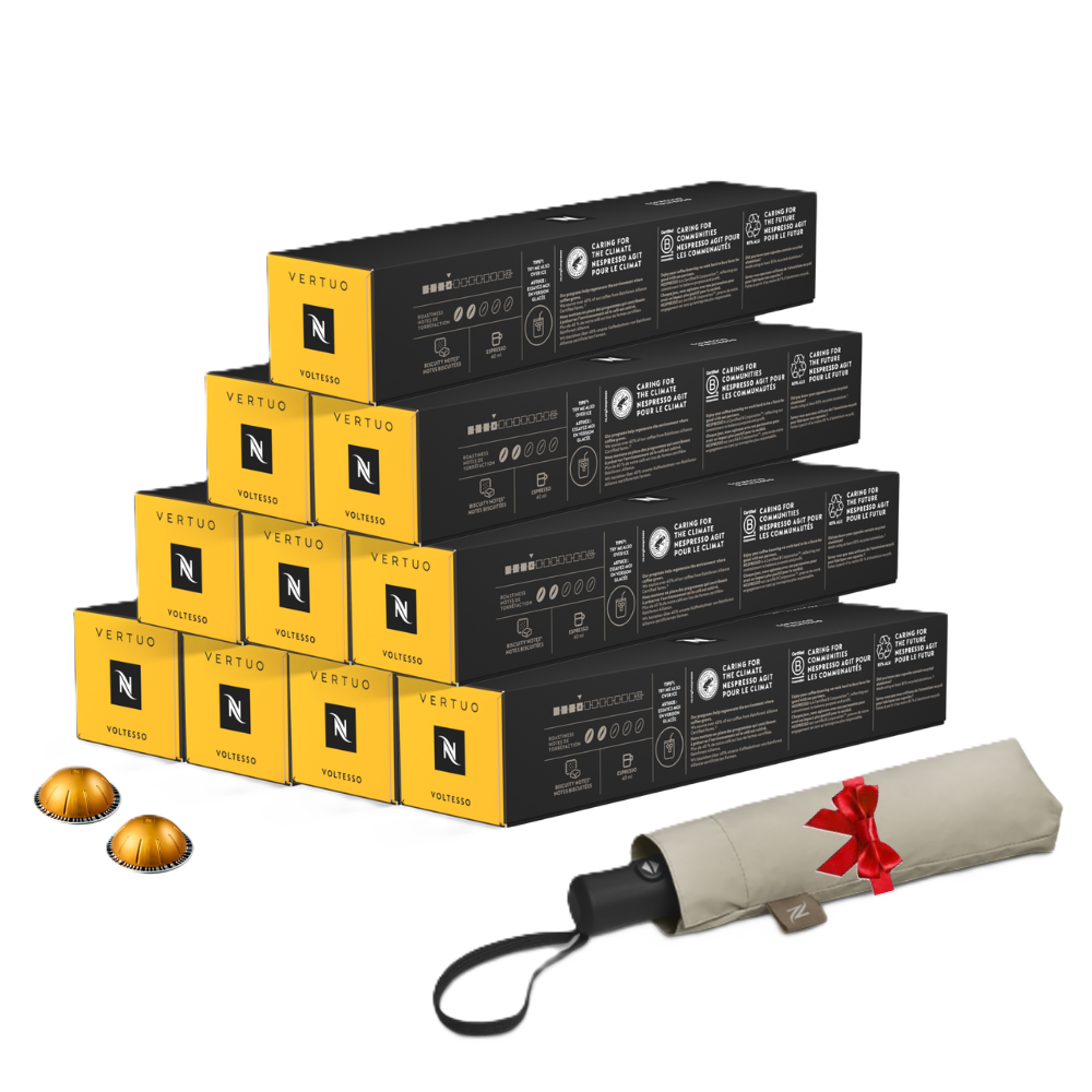 Pack Voltesso 100 capsules + Umbrella Nespresso