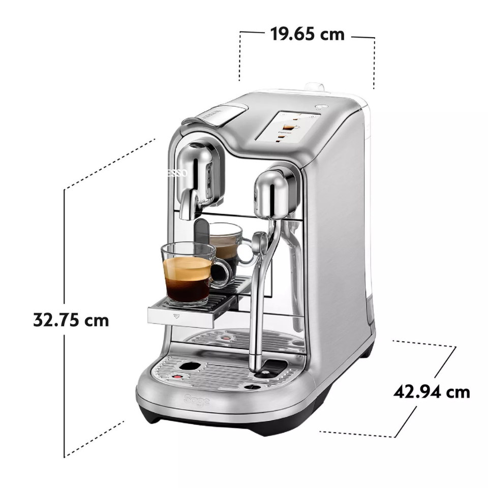 Dimensions de la machine Nespresso Inissia