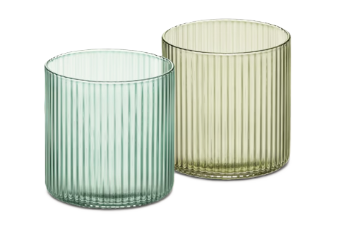 Ribbed Glass Tumbler