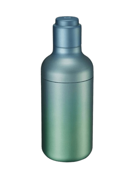 Shaker Barista Nespresso en acier inoxydable pour la préparation de boissons café glacées.
