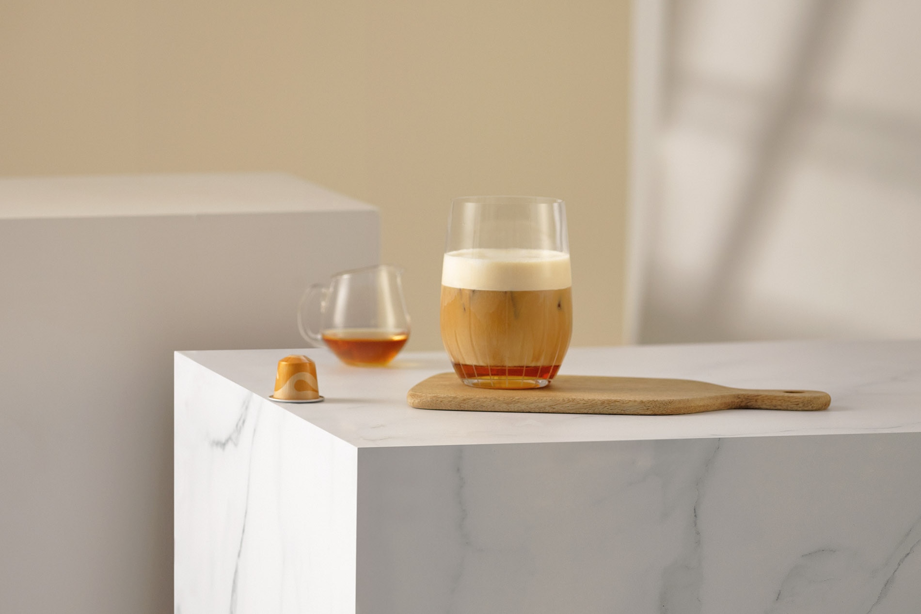 Caramel Iced Latte with Barista Creations Caramello Nespresso New