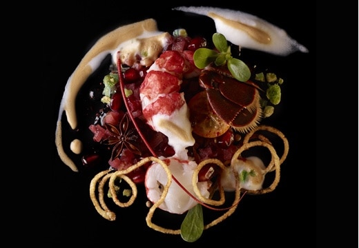 Dharkan Breton Lobster with Apples and Pomegranates
