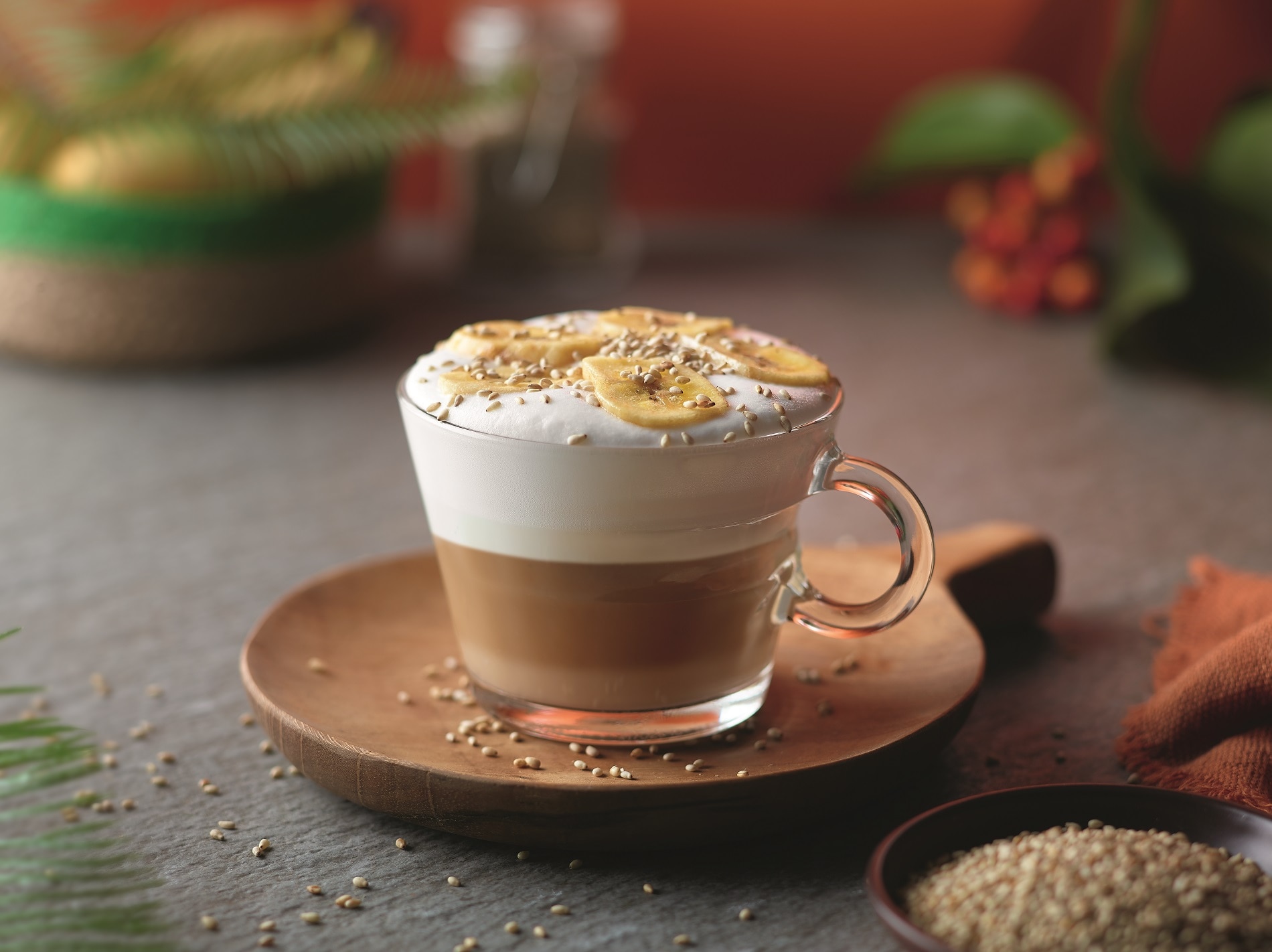 CAPPUCCINO BANANA & SESAME SEEDS - Nespresso Recipes