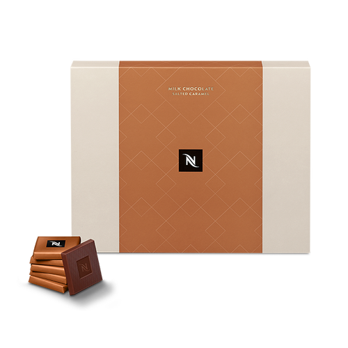 Milk Chocolate Squares with Salted Caramel