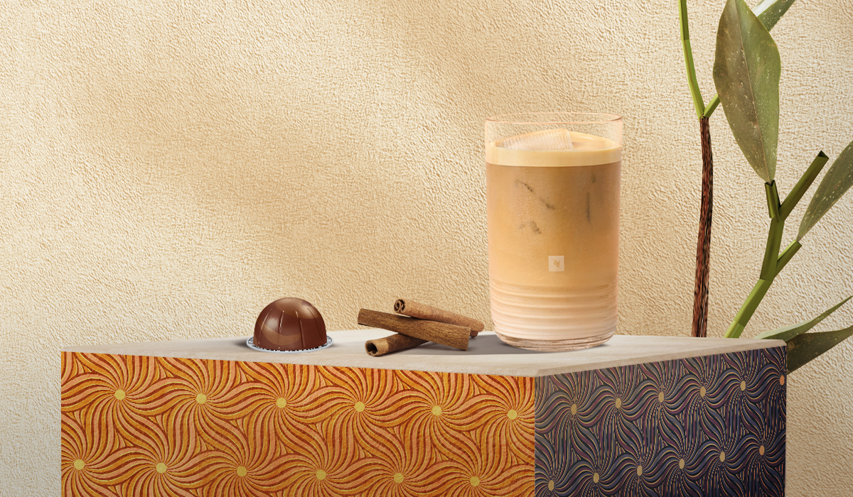 Cinnamon Caramel Iced Latte