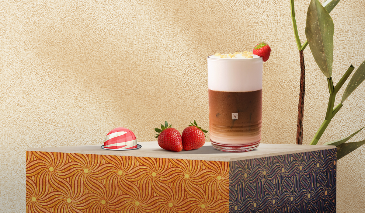 Iced White Chocolate Strawberry Latte