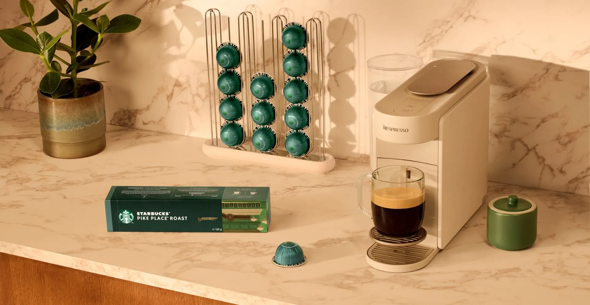 Starbucks® Medium roast served with its food pairing