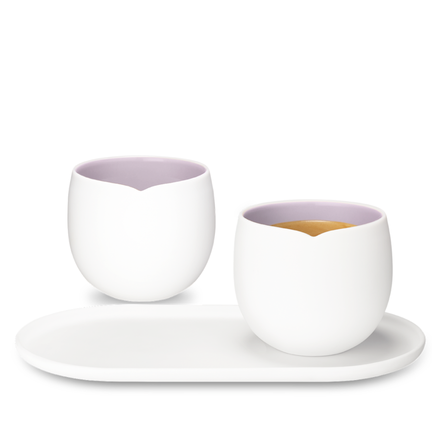 Origin Lungo porcelain cups & tray set, Lilac - Nespresso™ Romania