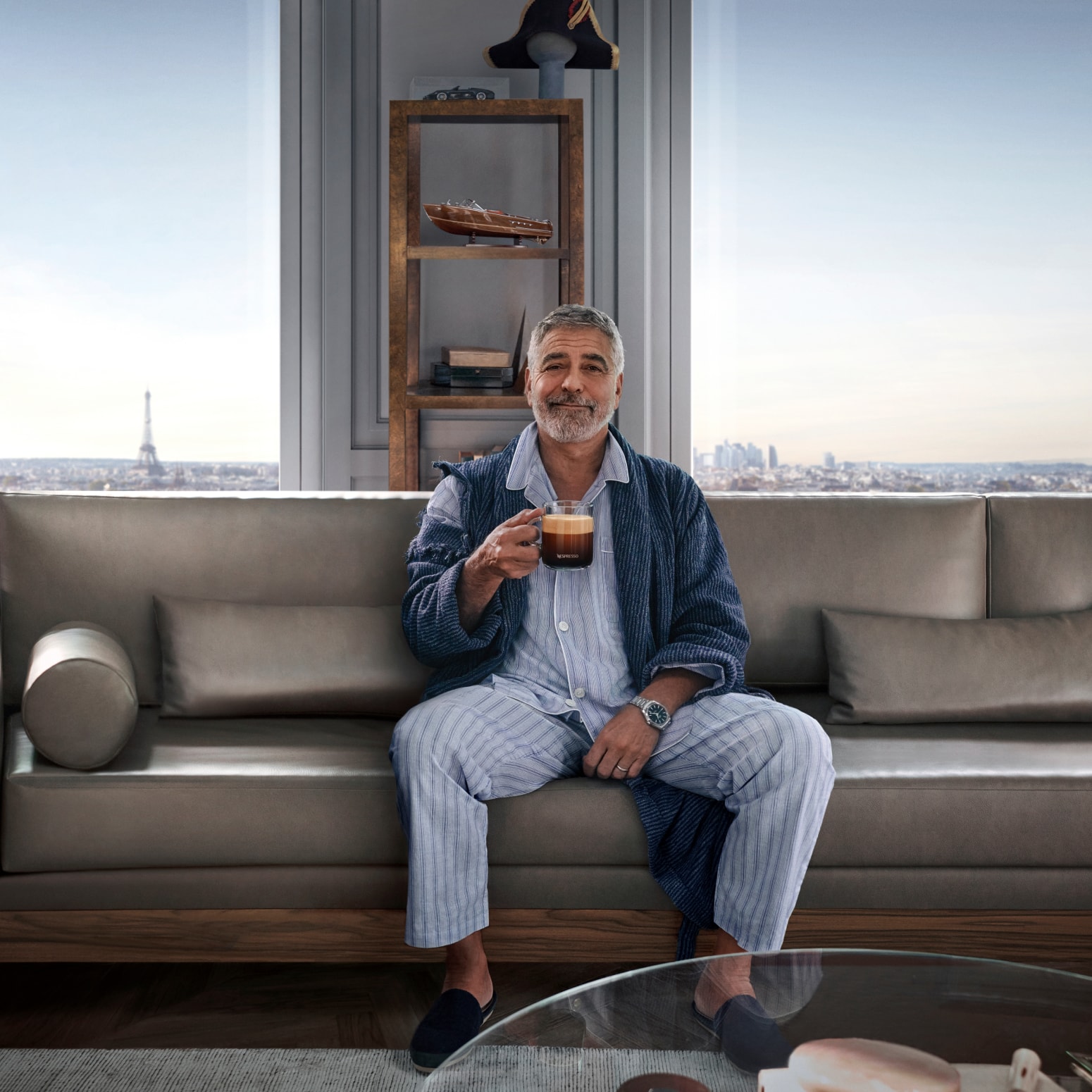 George Clooney Jean Dujardin Camille Cottin Last Coffee commercial