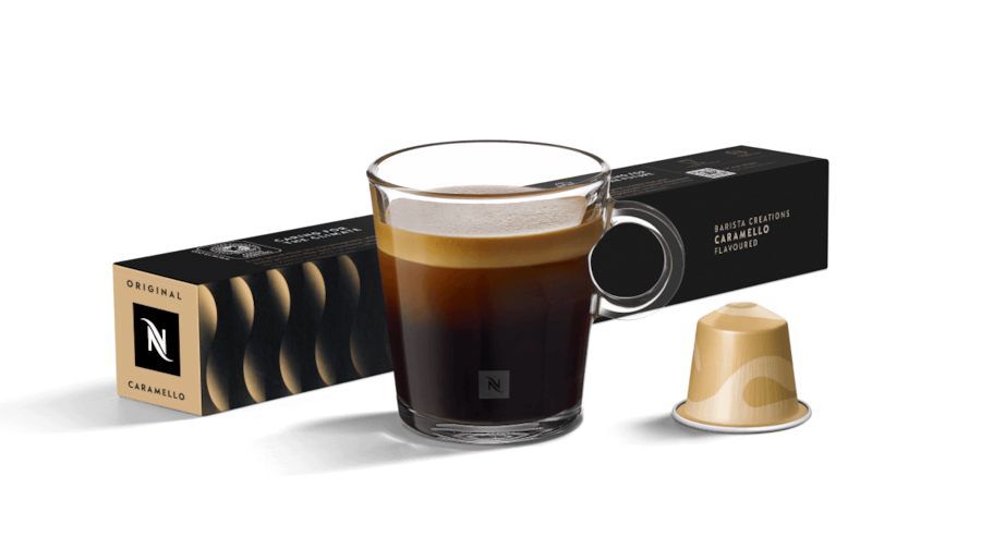 Nespresso Cápsulas Vertuo, caramelo dorado, café tostado medio, 30 cápsulas  de café