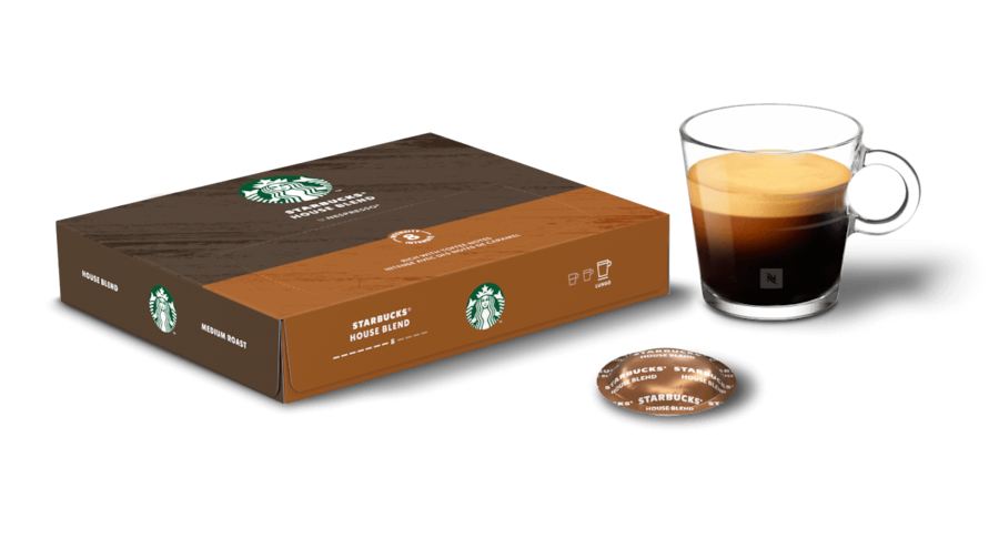 Capsule de café Starbucks® House Blend by Nespresso - Boîte de 50 -  Compatible Nespresso Pro sur