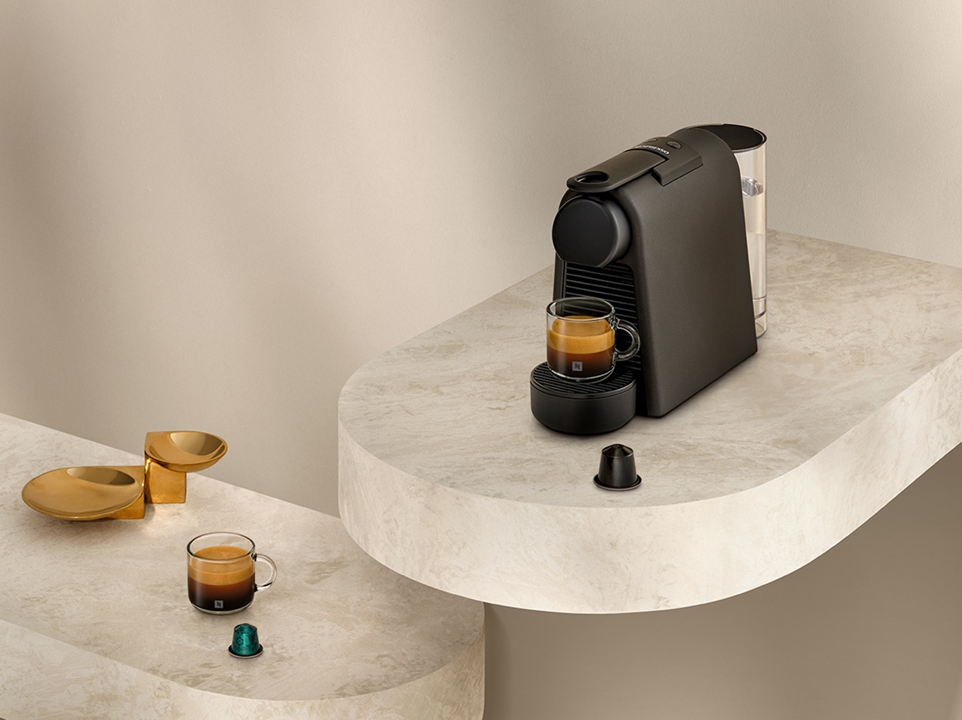 Nespresso Essenza Mini D Matte Black Original Kaffeemaschine