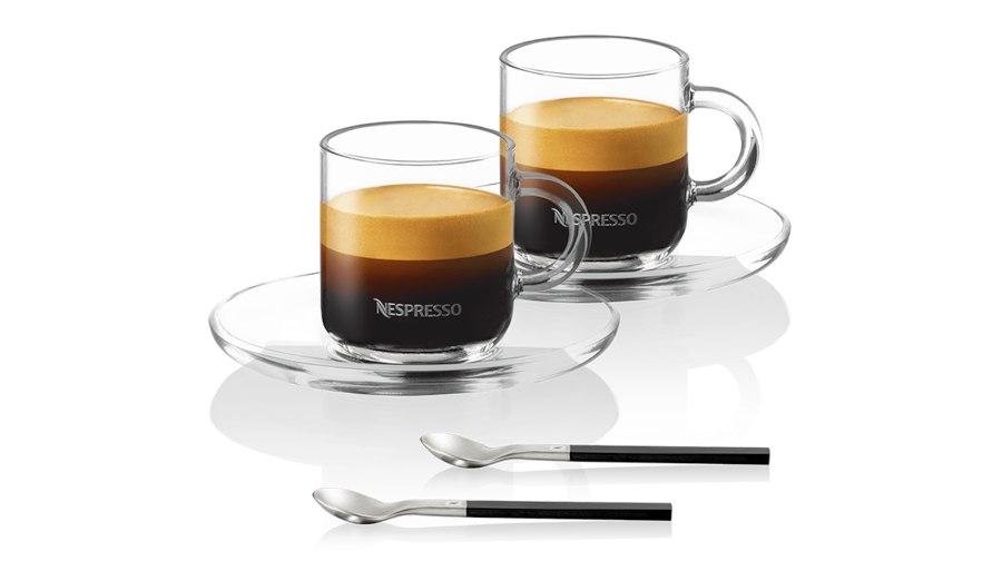 Set tazzine espresso decoro a pois e righe con supporto – Princihomestore