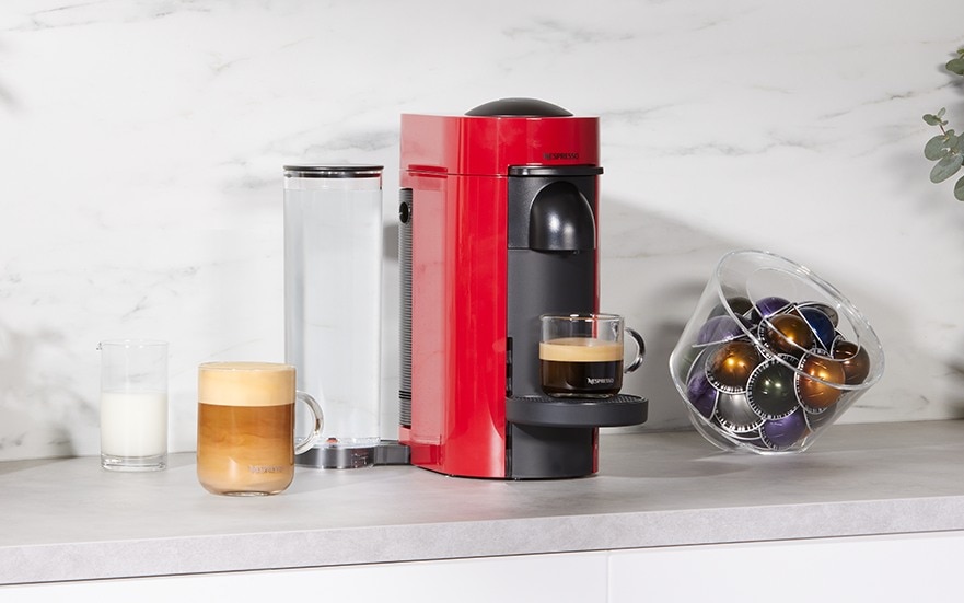 RED Nespresso Vertuo Plus Coffee Machine Red Finish by Magimix 