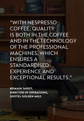 With Nespresso coffee, quality is both in the coffee and in the technology of the professional machines, which ensures a standardised experience and exceptional results.