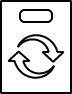 icône du sac de recyclage