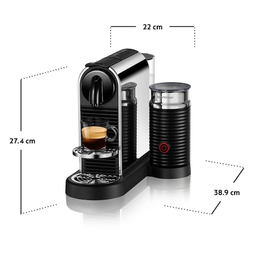 CitiZ Platinum&Milk Stainless steel Coffee Machine | Nespresso CH