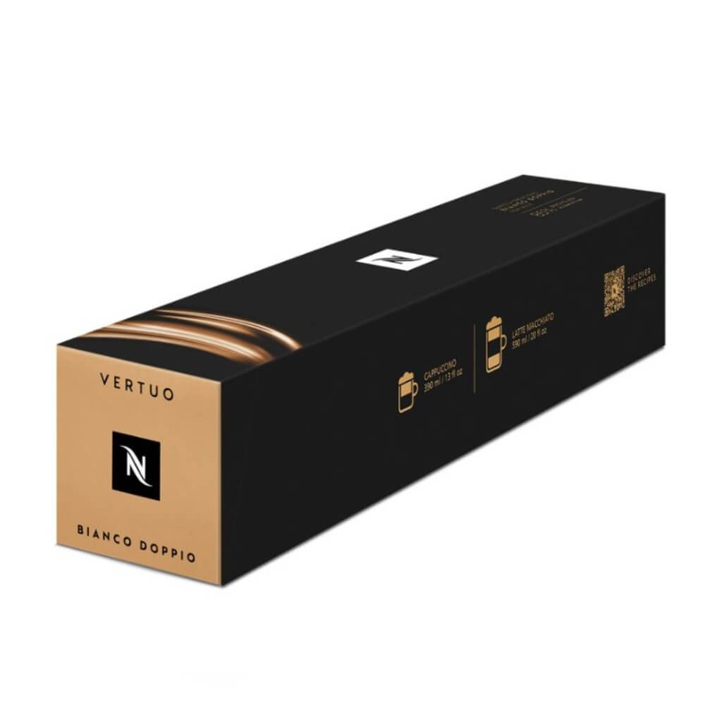 Nespresso Bianco Doppio Vertuo Line 10 Double Espresso Kaffeekapseln 80ml Süß & cremig