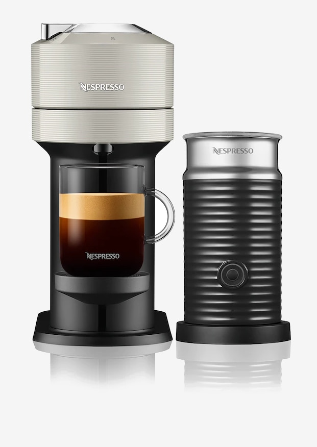 Vertuo Next Light Grey Coffee Machine & Aeroccino3 Black Bundle