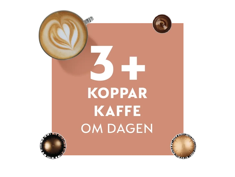 3+ koppar om dagen