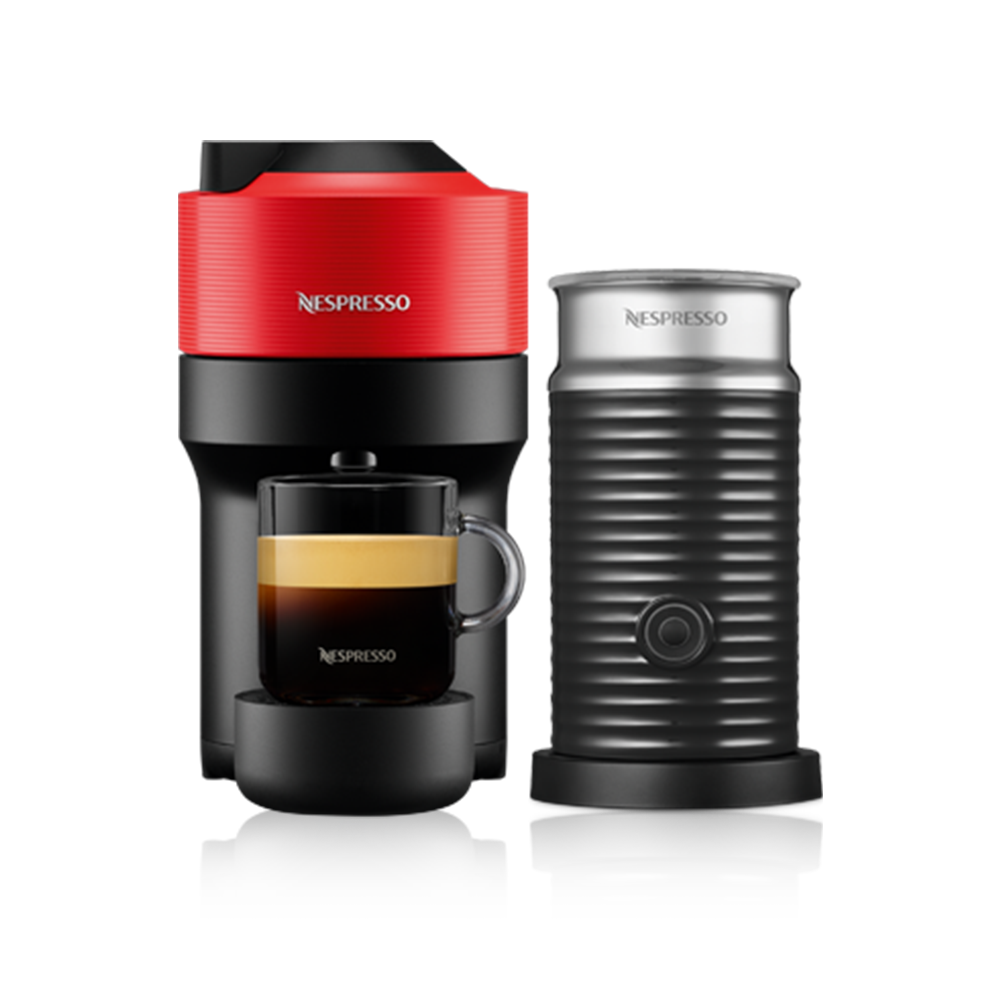 nespresso vertuo pop coffee machine bundle red