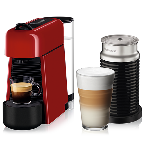 Essenza Plus Red & Aeroccino3 Black - Coffee Machine - Nespresso TW