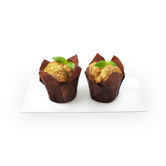 Featuring Bread Muffin with Tomato, Mozzarella and Basil