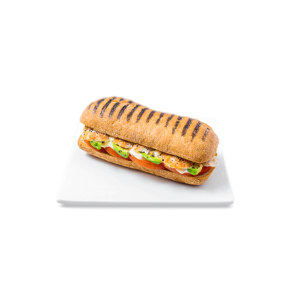 Featuring freshly prepared Avocado and Chicken Panini