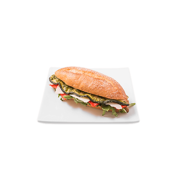 Featuring freshly prepared Grilled Vegetables & Parmesan sandwich