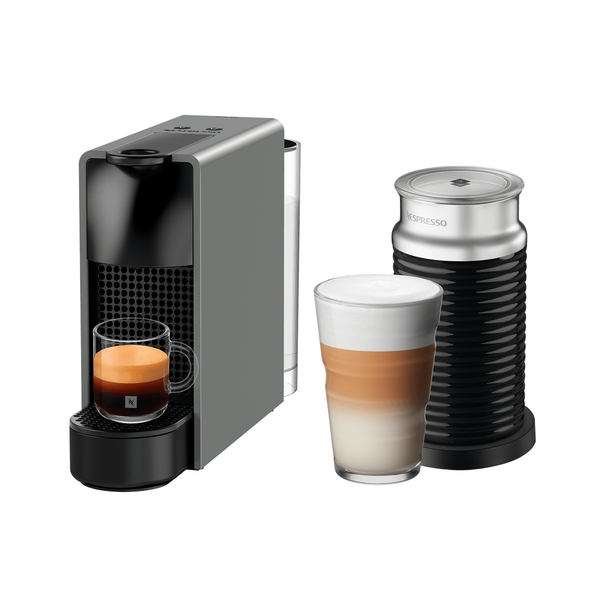 Essenza Mini Intense Grey Bundle | Original Coffee Maker