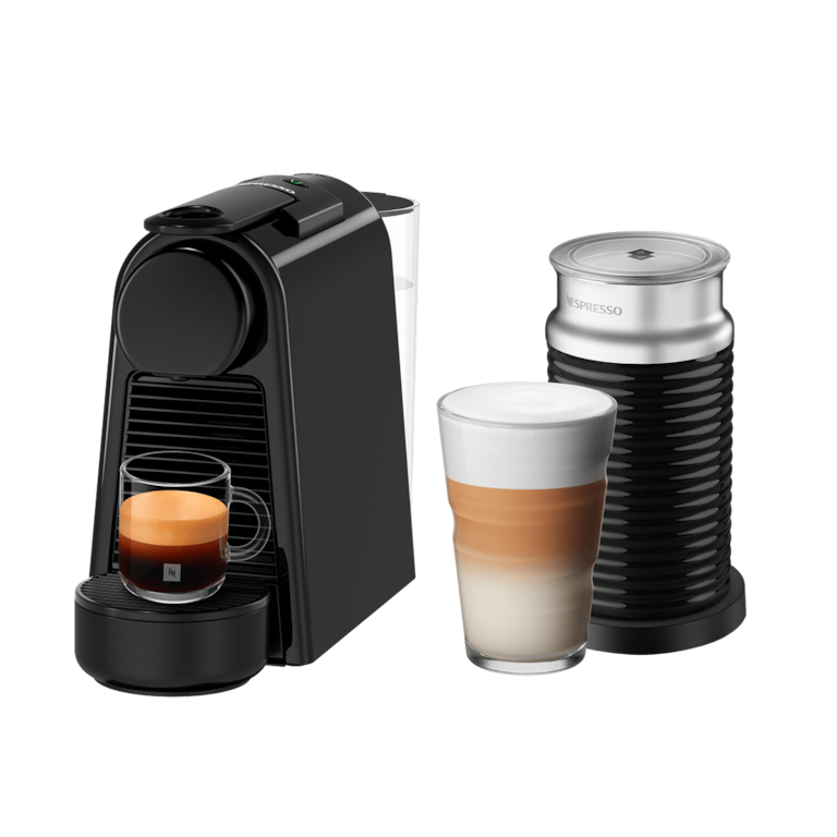 Piano Black Essenza Mini d30 & Milk Frother Bundle | Nespresso USA