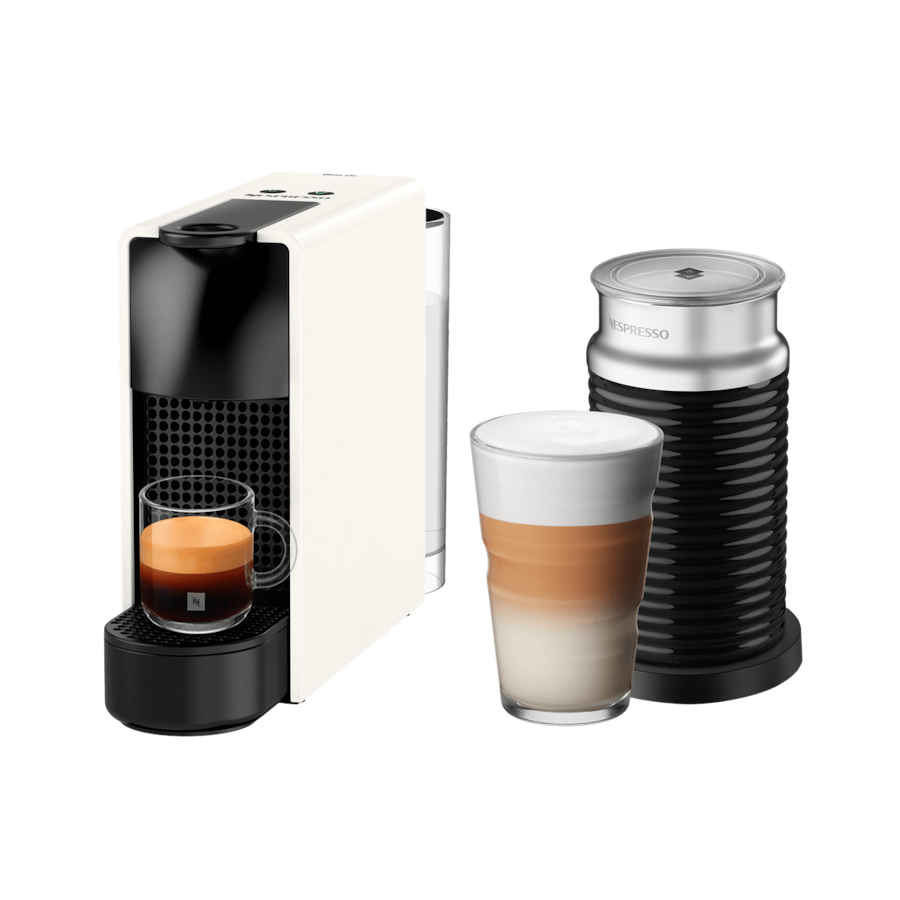 ネスプレッソ エッセンサ ミニ D30 ホワイト＆エアロチーノ3 バンドルセット Essenza Mini Pure White Bundle | Original Coffee Maker | Nespresso USA