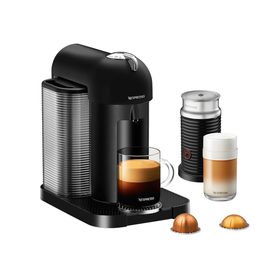 Nespresso Aeroccino Barista ブラック Vertuo Matte Black & Milk Frother Bundle | Vertuo Coffee Machine