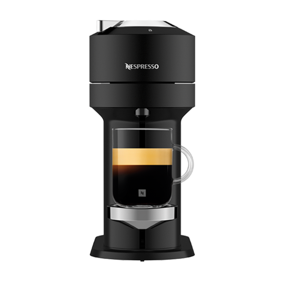 Nespresso Vertuo Next - Deluxe Matte Black Chrome | Small Coffee