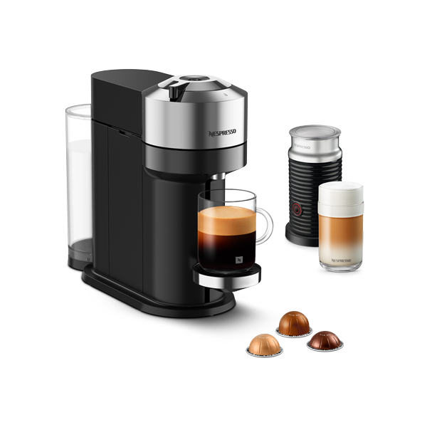 Deluxe Chrome Vertuo Next with Milk Frother | Nespresso USA