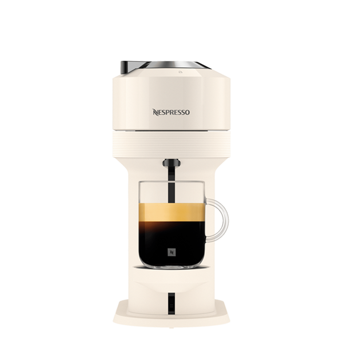 Nespresso Vertuo Next - Premium Creamy White Dark Chrome - Small