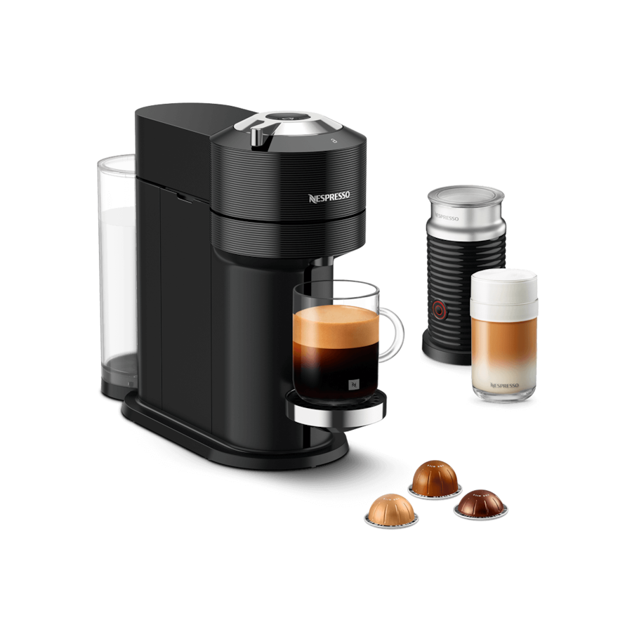 RELOVE Vertuo Next Black Chrome Aero3 Bundle - Vertuo Coffee