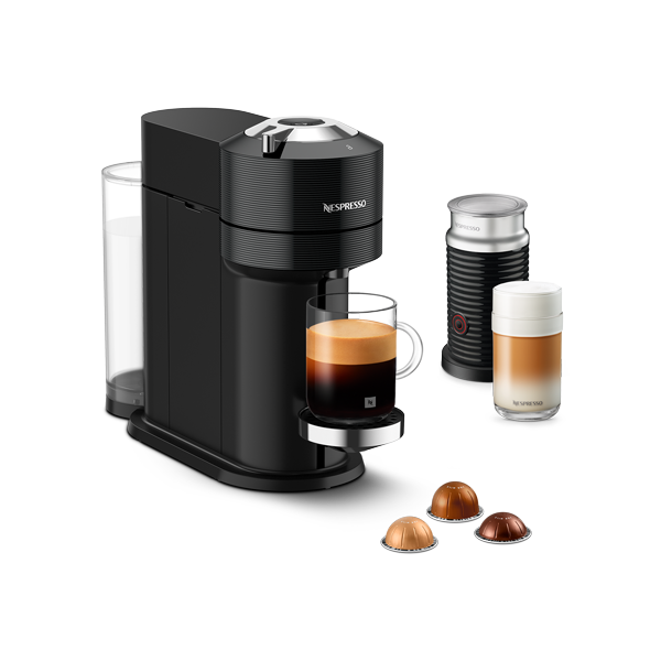 RELOVE Vertuo Next Black Chrome Aero3 Bundle - Vertuo Coffee