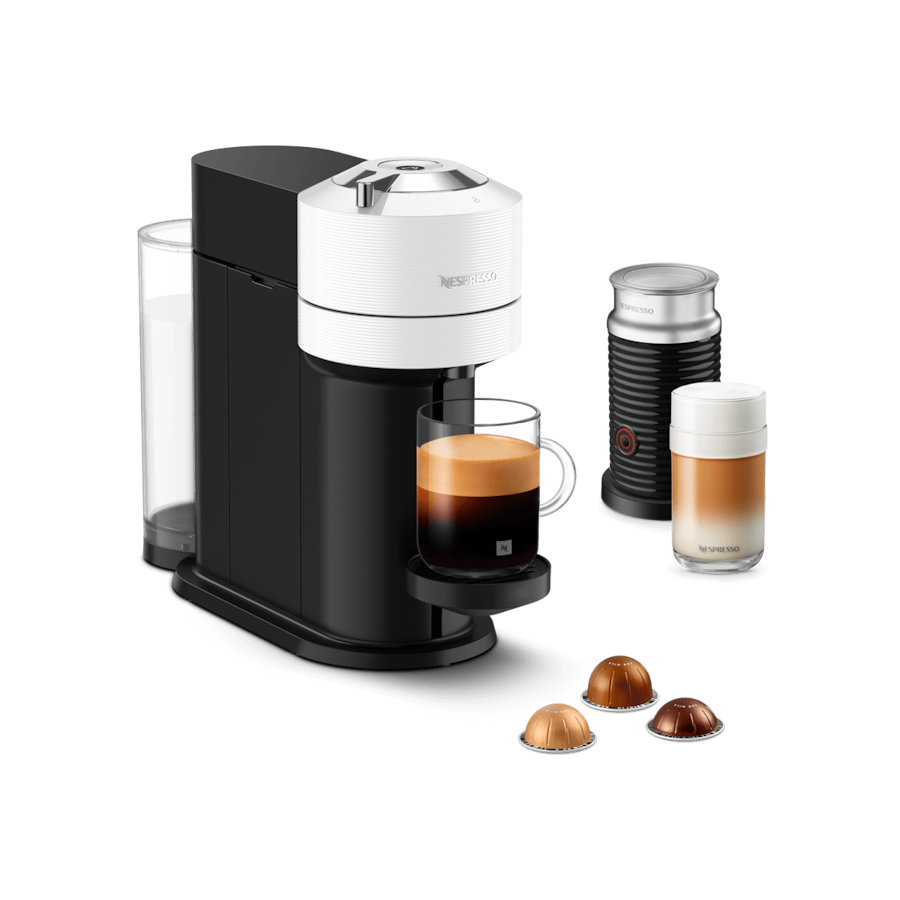 RELOVE Vertuo Next White Aero3 Bundle | Vertuo Coffee Machine