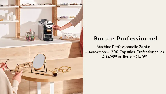 Back To Work : Machine ZENIUS + Aeroccino+ 200 Capsules à 1499 TTC au lieu de 2140 TTC 